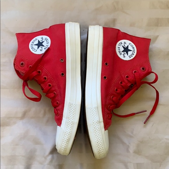 converse lunarlon red